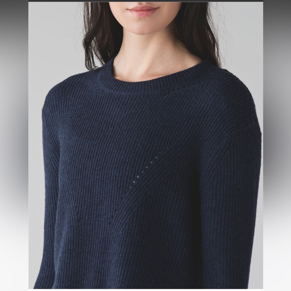 Lululemon Seva Sweater Heathered Deep Navy - Picture 10 of 11